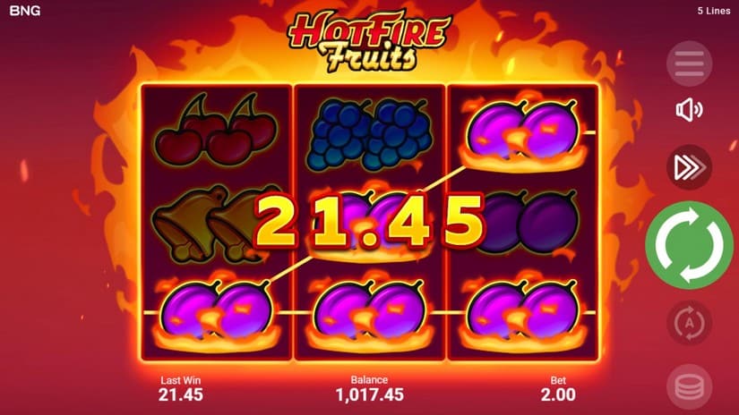 Hot Fire Fruits slot screen 3