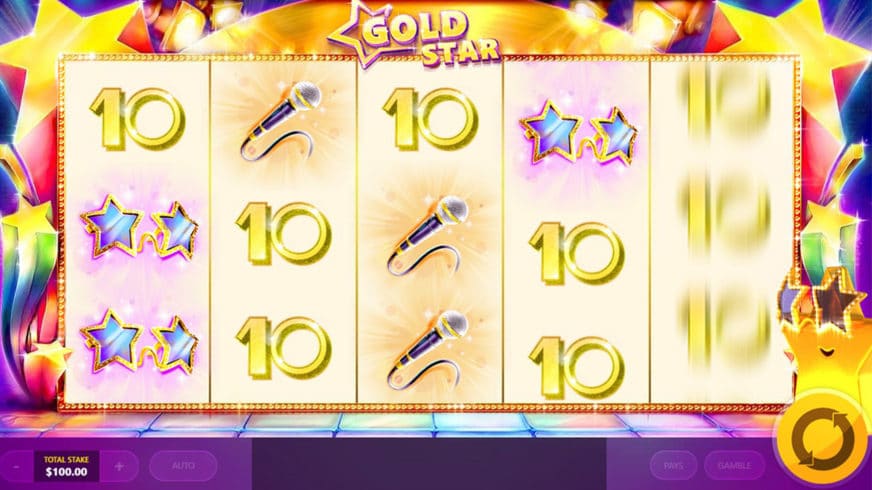 Gold Star slot screen 1