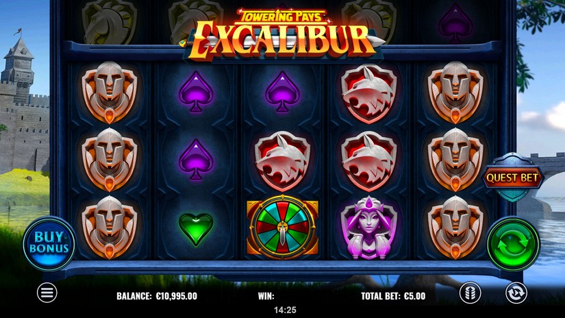 Towering Pays Excalibur slot screen 1
