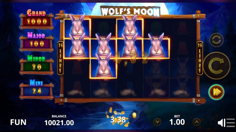 Wolf’s Moon slot screen 3