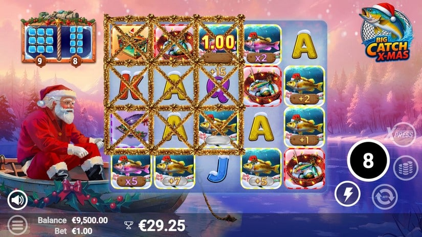 Big Catch Xmas slot screen 5