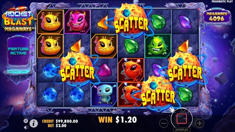 Rocket Blast Megaways slot screen 2