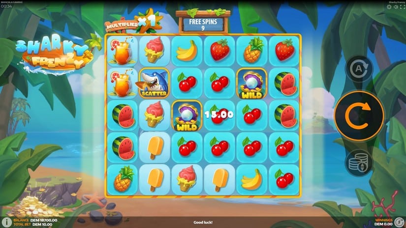 Sharky Frenzy slot screen 4
