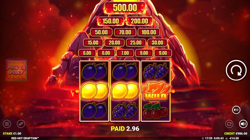 Red Hot Eruption slot screen 3