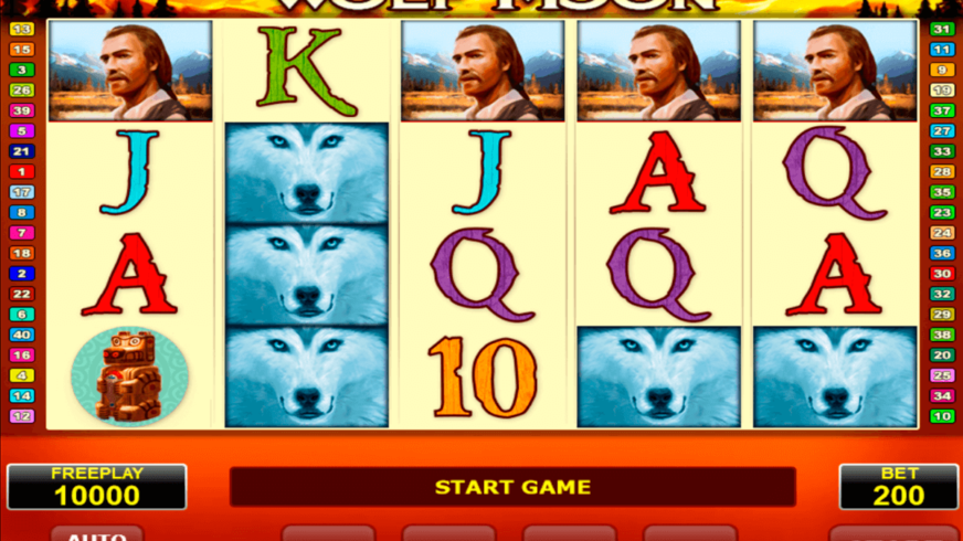 Wolf Moon slot screen 1