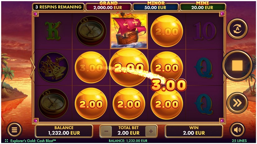 Explorer’s Gold Cash Blast slot screen 4