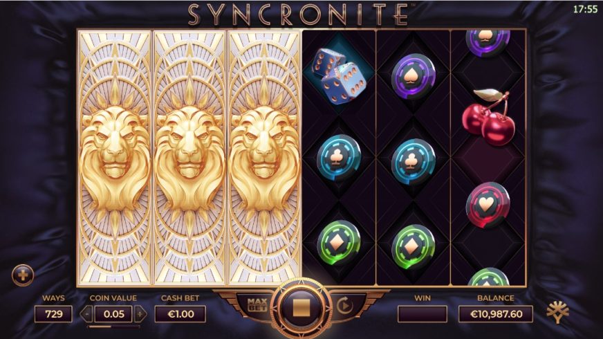 Syncronite Splitz slot screen 4
