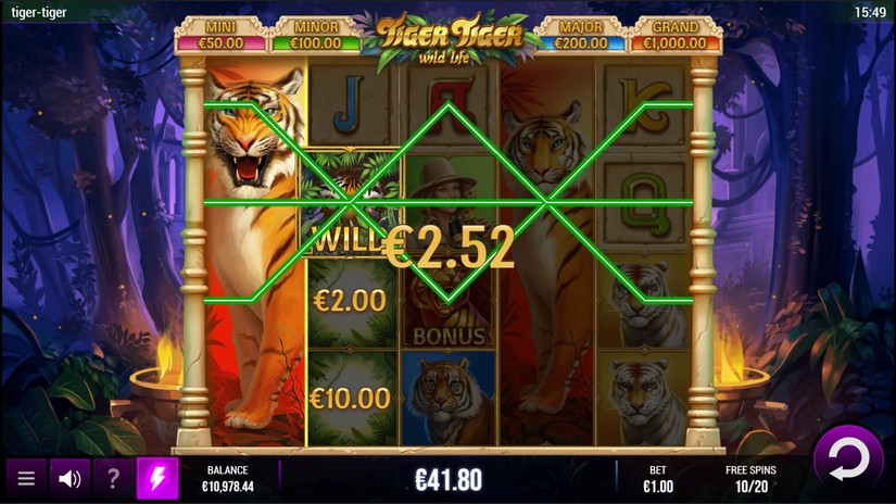 Tiger Tiger Wild Life slot screen 6