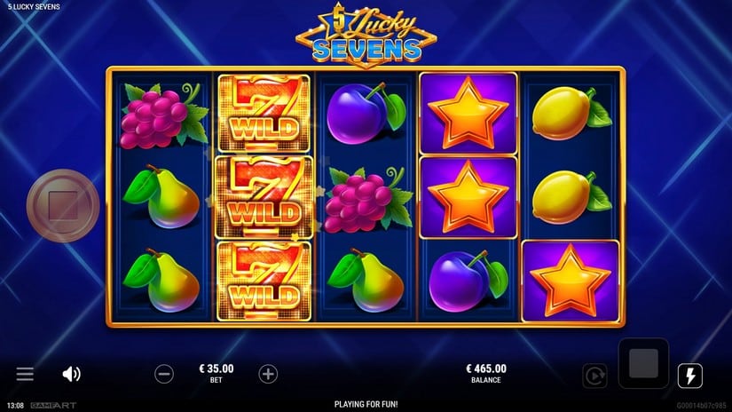 5 Lucky Sevens slot screen 2