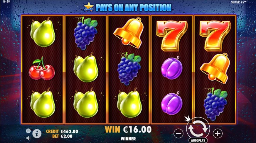 Super 7s slot screen 2