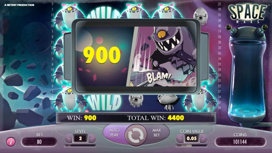 Space Wars slot screen 4
