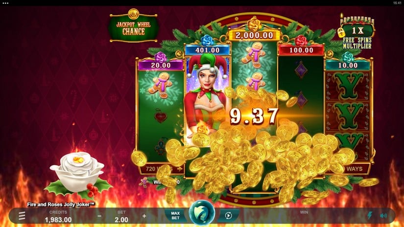 Fire and Roses Jolly Joker slot screen 4