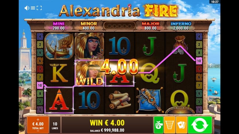 Alexandria Fire slot screen 2