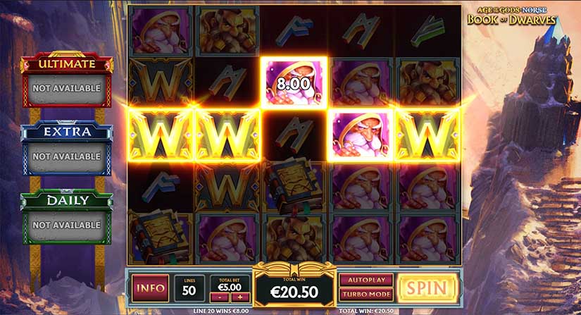 Age of the Gods Norse Book of Dwarfs slot screen 3