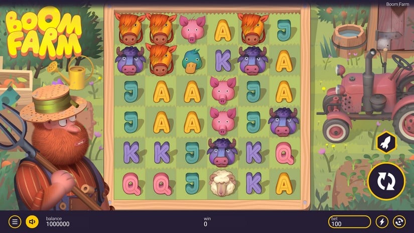 Boom Farm slot screen 1