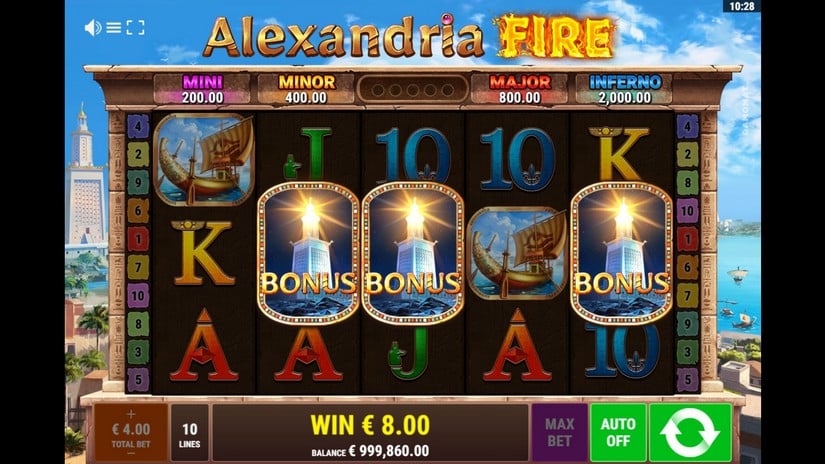 Alexandria Fire slot screen 4
