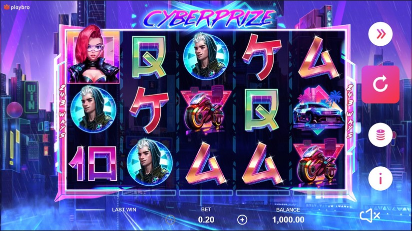 Cyberprize slot screen 1