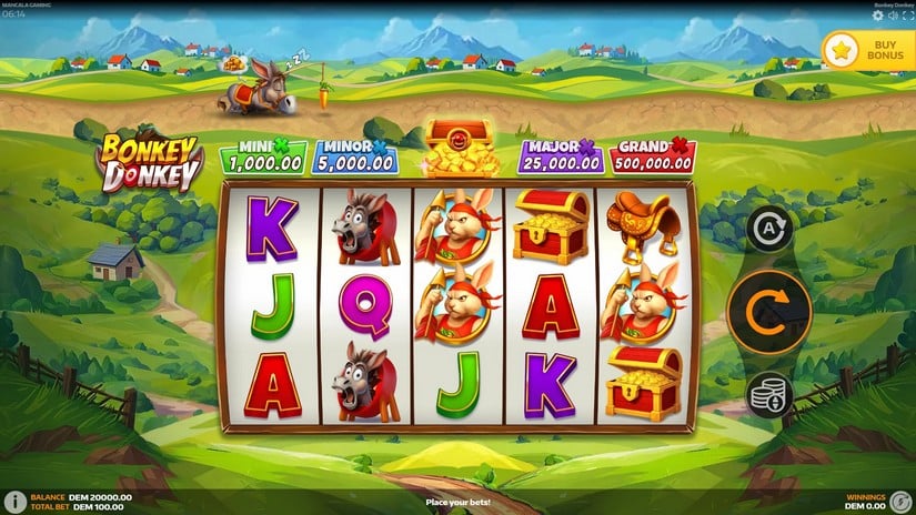 Bonkey Donkey slot screen 1