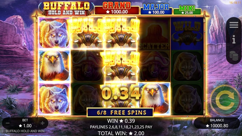 Buffalo Hold and Win slot screen 4