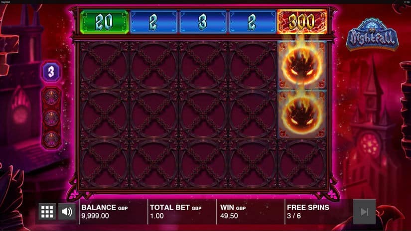 Nightfall slot screen 8