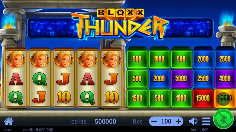 Bloxx Thunder slot screen 1