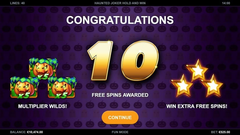 Haunted Joker Hold and Win slot screen 2